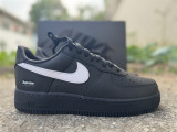 Authentic Supreme x Nike Air Force 1 Low Black/White