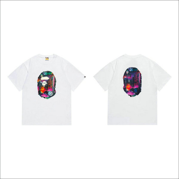 Bape Short Round Collar T-shirt S-XXL (112)