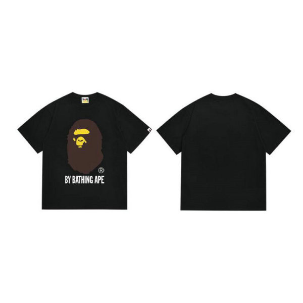 Bape Short Round Collar T-shirt S-XXL (7)