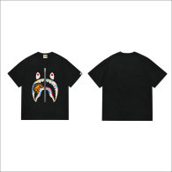 Bape Short Round Collar T-shirt S-XXL (102)