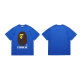 Bape Short Round Collar T-shirt S-XXL (6)