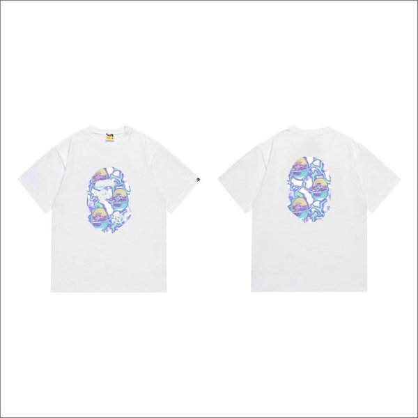 Bape Short Round Collar T-shirt S-XXL (113)