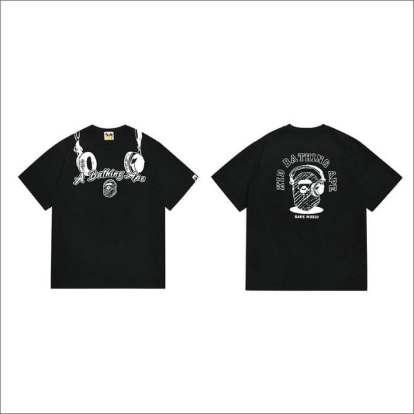 Bape Short Round Collar T-shirt S-XXL (90)