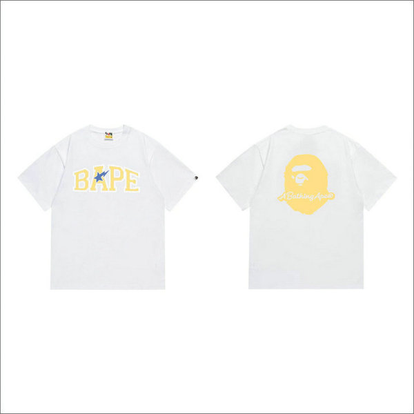Bape Short Round Collar T-shirt S-XXL (40)