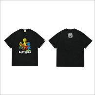 Bape Short Round Collar T-shirt S-XXL (74)