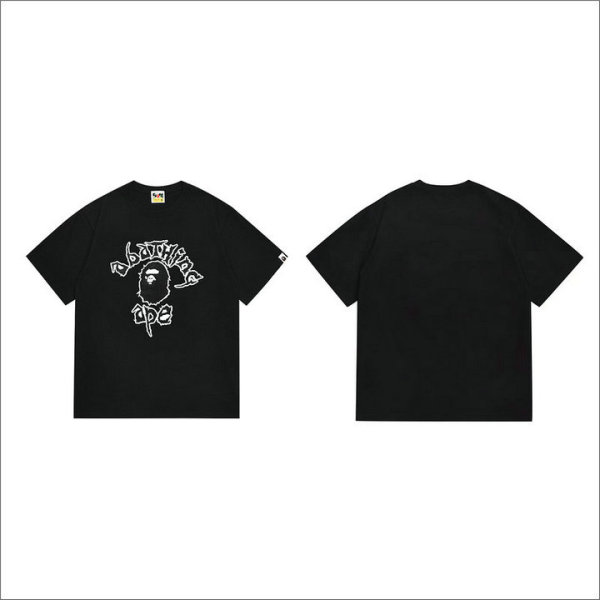 Bape Short Round Collar T-shirt S-XXL (82)