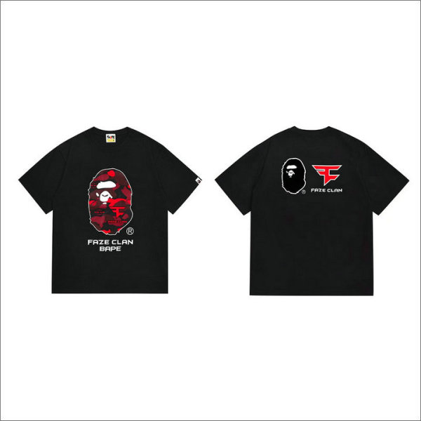 Bape Short Round Collar T-shirt S-XXL (32)