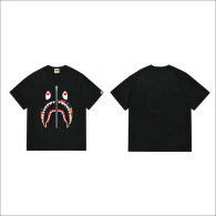 Bape Short Round Collar T-shirt S-XXL (100)