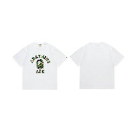 Bape Short Round Collar T-shirt S-XXL (136)