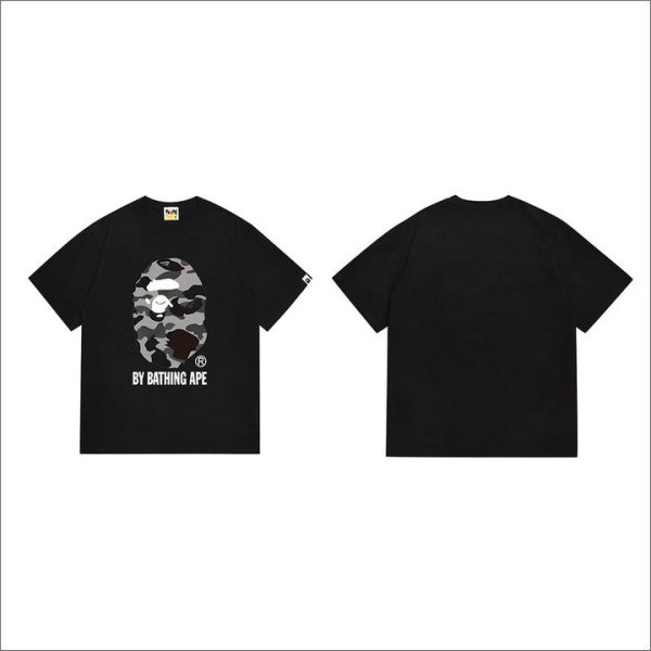 Bape Short Round Collar T-shirt S-XXL (36)