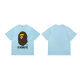 Bape Short Round Collar T-shirt S-XXL (5)