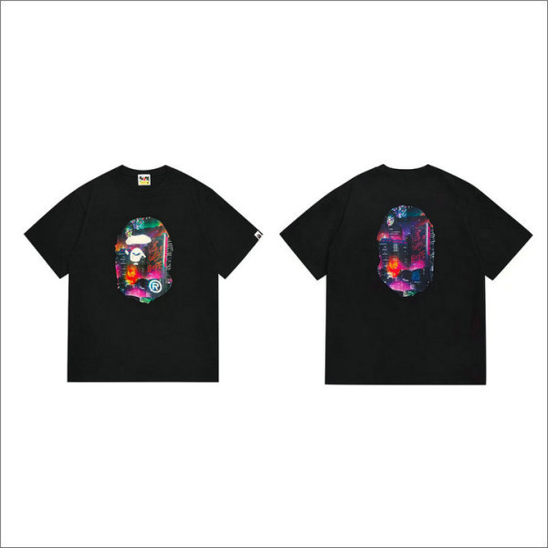 Bape Short Round Collar T-shirt S-XXL (111)