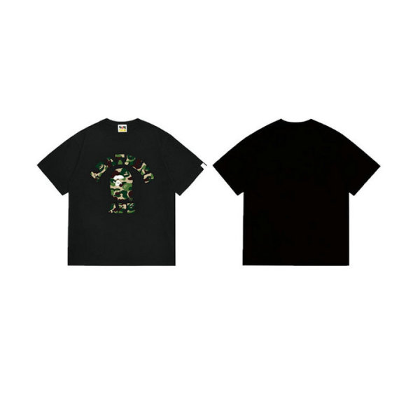 Bape Short Round Collar T-shirt S-XXL (133)