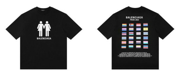 Balenciaga Short Round Collar T-shirt S-XL (25)