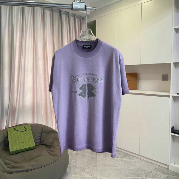 Balenciaga Short Round Collar T-shirt S-XXL (7)