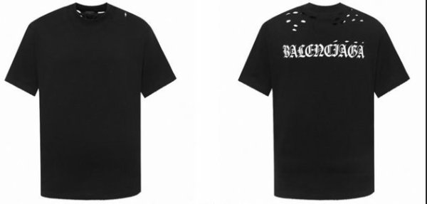 Balenciaga Short Round Collar T-shirt S-XL (121)