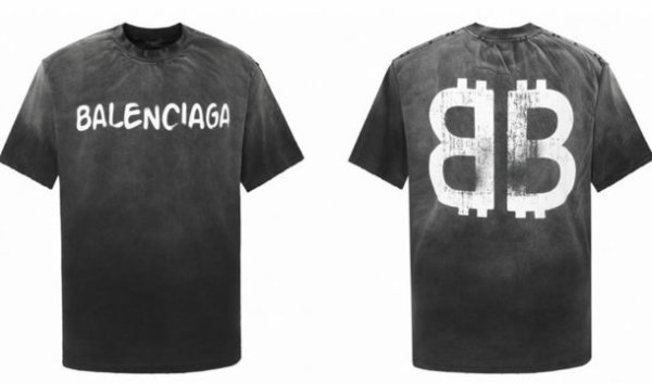 Balenciaga Short Round Collar T-shirt S-XL (105)