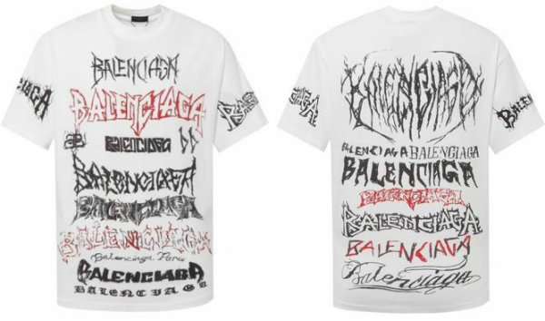 Balenciaga Short Round Collar T-shirt S-XL (99)
