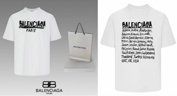Balenciaga Short Round Collar T-shirt XS-L (58)