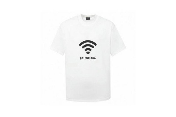 Balenciaga Short Round Collar T-shirt S-XL (128)