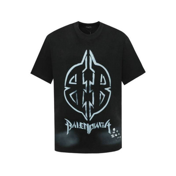 Balenciaga Short Round Collar T-shirt S-XL (134)