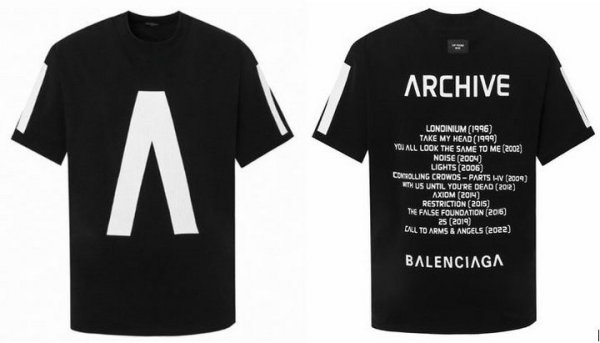 Balenciaga Short Round Collar T-shirt S-XL (86)