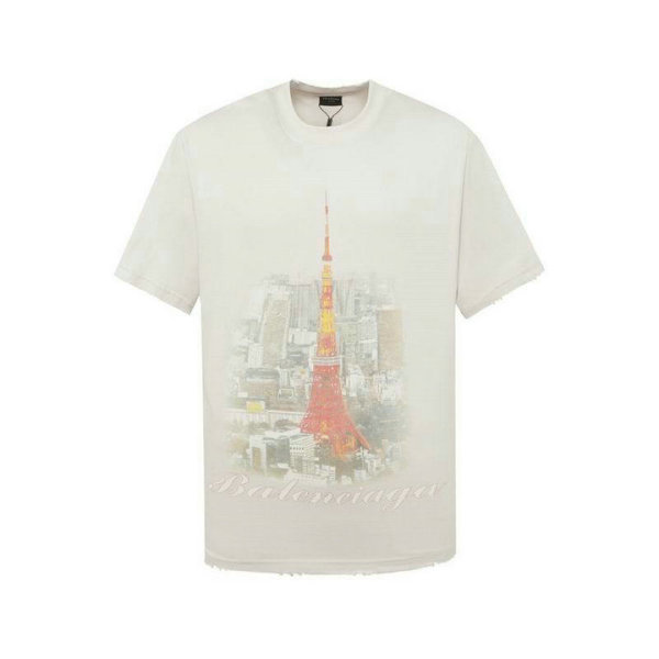 Balenciaga Short Round Collar T-shirt S-XL (131)
