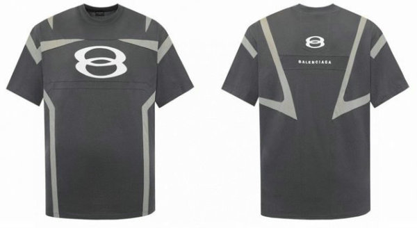 Balenciaga Short Round Collar T-shirt S-XL (135)
