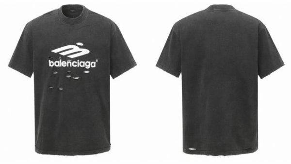 Balenciaga Short Round Collar T-shirt S-XL (160)