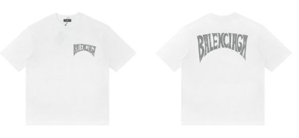 Balenciaga Short Round Collar T-shirt S-XL (9)