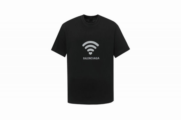 Balenciaga Short Round Collar T-shirt S-XL (129)