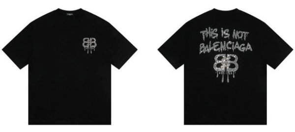 Balenciaga Short Round Collar T-shirt S-XL (12)