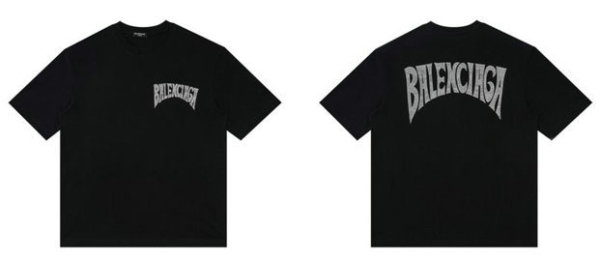 Balenciaga Short Round Collar T-shirt S-XL (10)