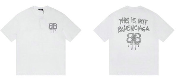Balenciaga Short Round Collar T-shirt S-XL (11)