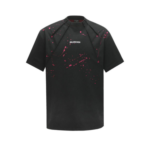 Balenciaga Short Round Collar T-shirt S-XL (108)