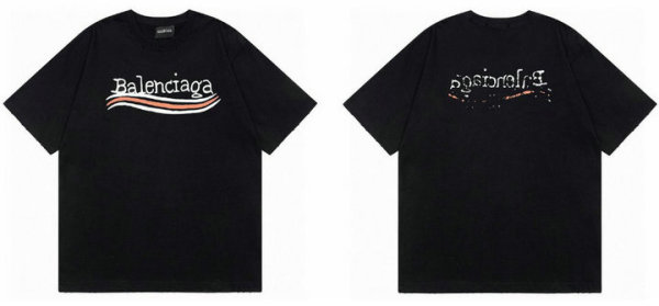 Balenciaga Short Round Collar T-shirt S-XL (55)