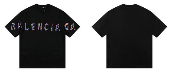 Balenciaga Short Round Collar T-shirt S-XL (20)
