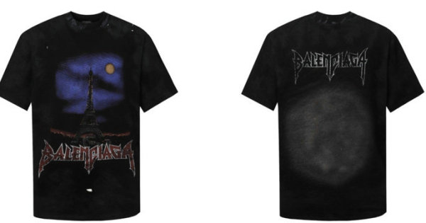 Balenciaga Short Round Collar T-shirt S-XL (69)