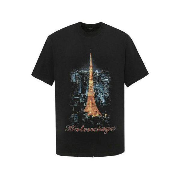 Balenciaga Short Round Collar T-shirt S-XL (132)