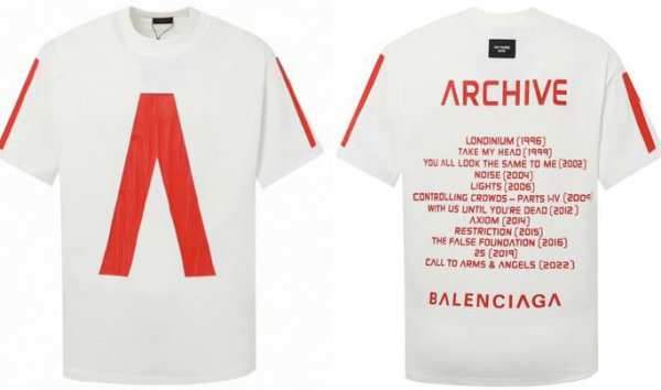 Balenciaga Short Round Collar T-shirt S-XL (87)