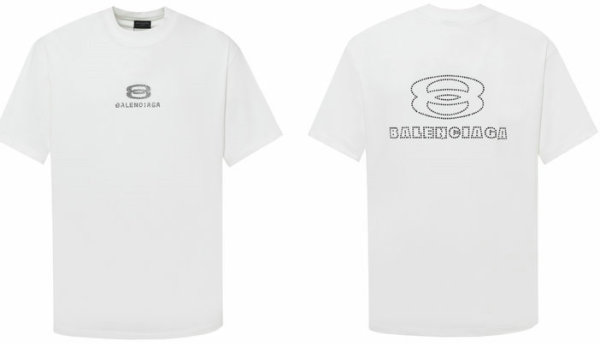 Balenciaga Short Round Collar T-shirt S-XL (101)