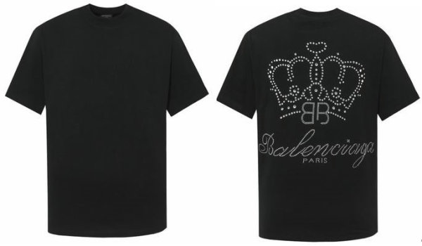 Balenciaga Short Round Collar T-shirt S-XL (97)