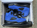 Authentic Air Jordan 5 Blue Suede