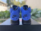 Authentic Air Jordan 5 Blue Suede