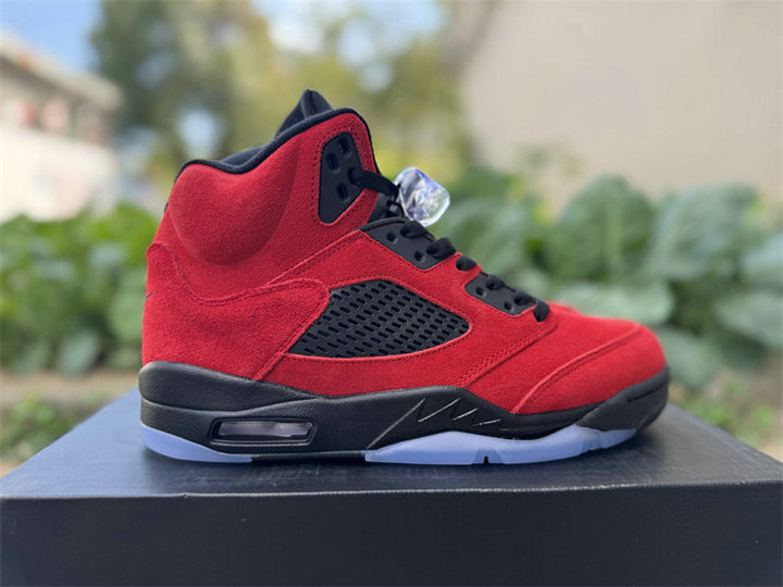 Red Authentic Jordan US$ 160.00 - Authentic Air Jordan 5 Red Suede - www.yeskicks.cn