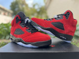 Authentic Air Jordan 5 Red Suede