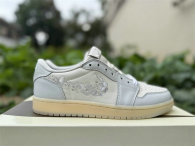 Authentic Air Jordan 1 Low OG GS “Floral Swoosh”