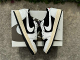 Authentic Travis Scott x Air Jordan 1 Low Black/White/Medium Olive