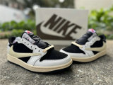 Authentic Travis Scott x Air Jordan 1 Low Black/White/Medium Olive