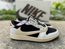 Authentic Travis Scott x Air Jordan 1 Low Black/White/Medium Olive Authentic Travis Scott x Air Jordan 1 Low Black/White/Medium Olive